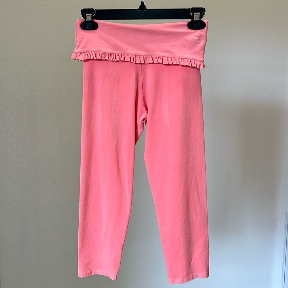 Pre-loved  !! ❤️ freepeople solow pink Ruffle Waist Leggings
